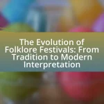 The Evolution of Folklore Festivals: From Tradition to Modern Interpretation