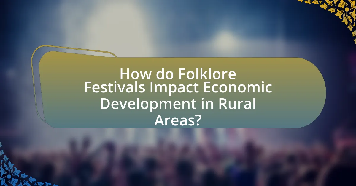 How do Folklore Festivals Impact Economic Development in Rural Areas?