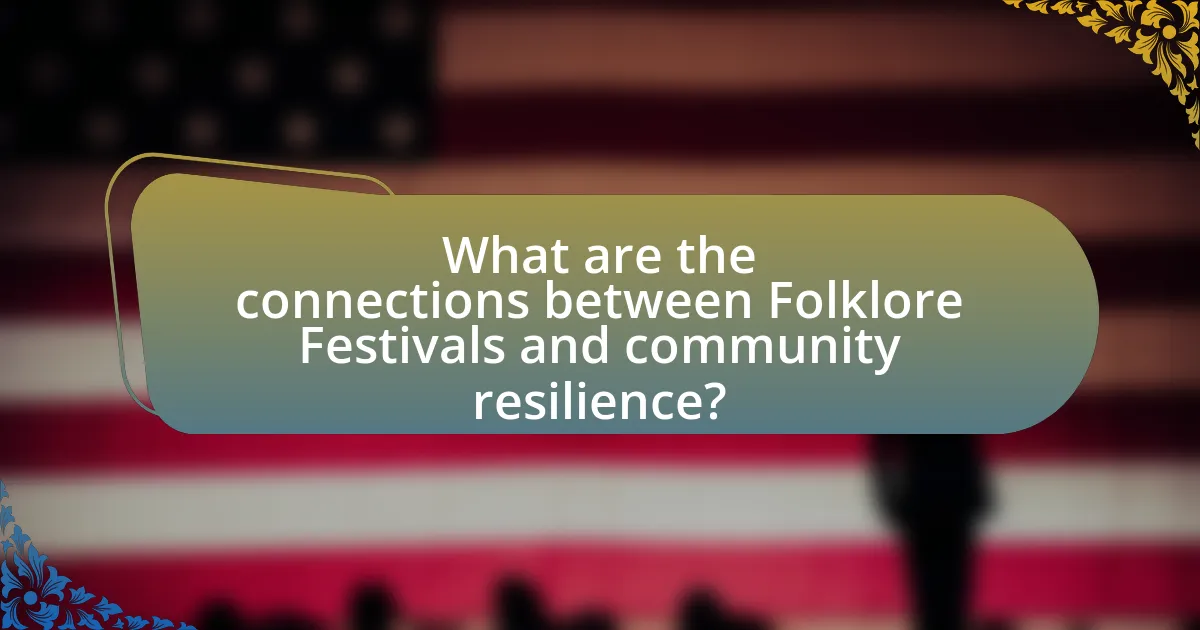What are the connections between Folklore Festivals and community resilience?
