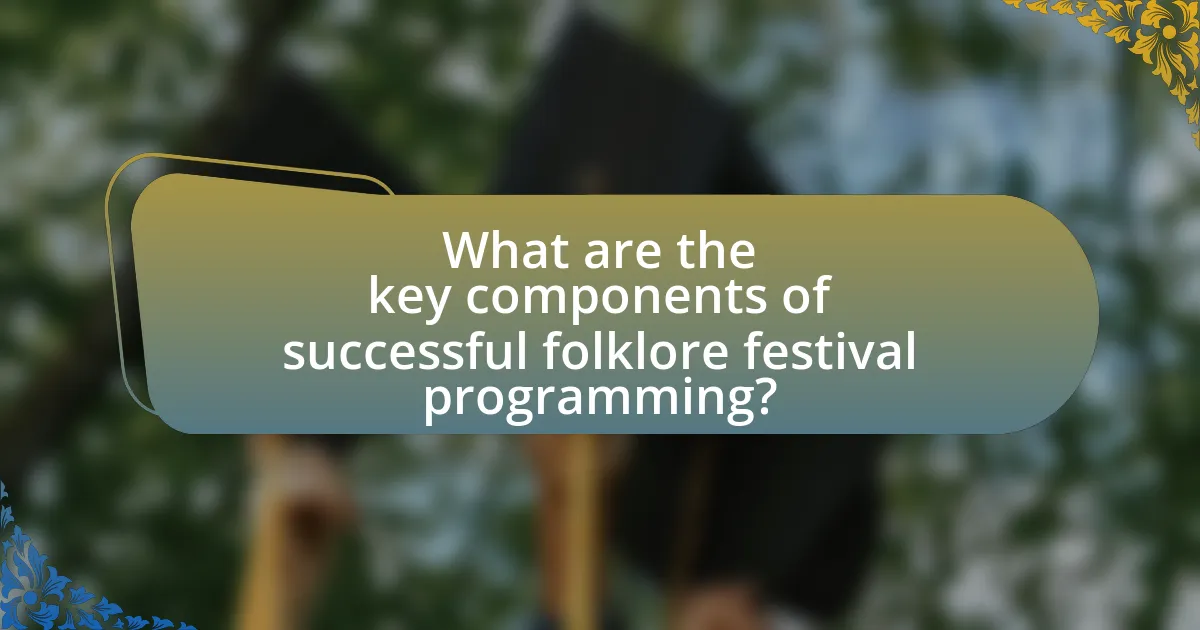 What are the key components of successful folklore festival programming?