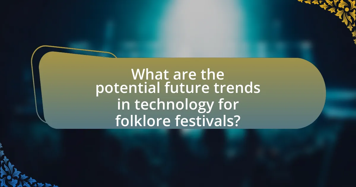 What are the potential future trends in technology for folklore festivals?