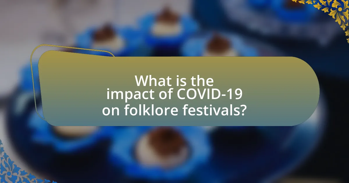 What is the impact of COVID-19 on folklore festivals?